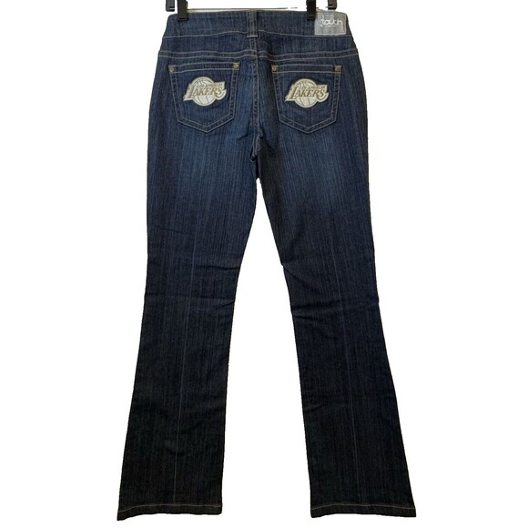 LA Lakers Womens Size 27 Touch Jeans By Alyssa Milano NBA Logo Denim Pants - Picture 2 of 11
